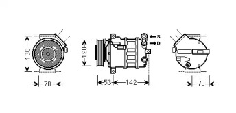 AVA QUALITY COOLING alk143 -  Компрессор, кондиционер